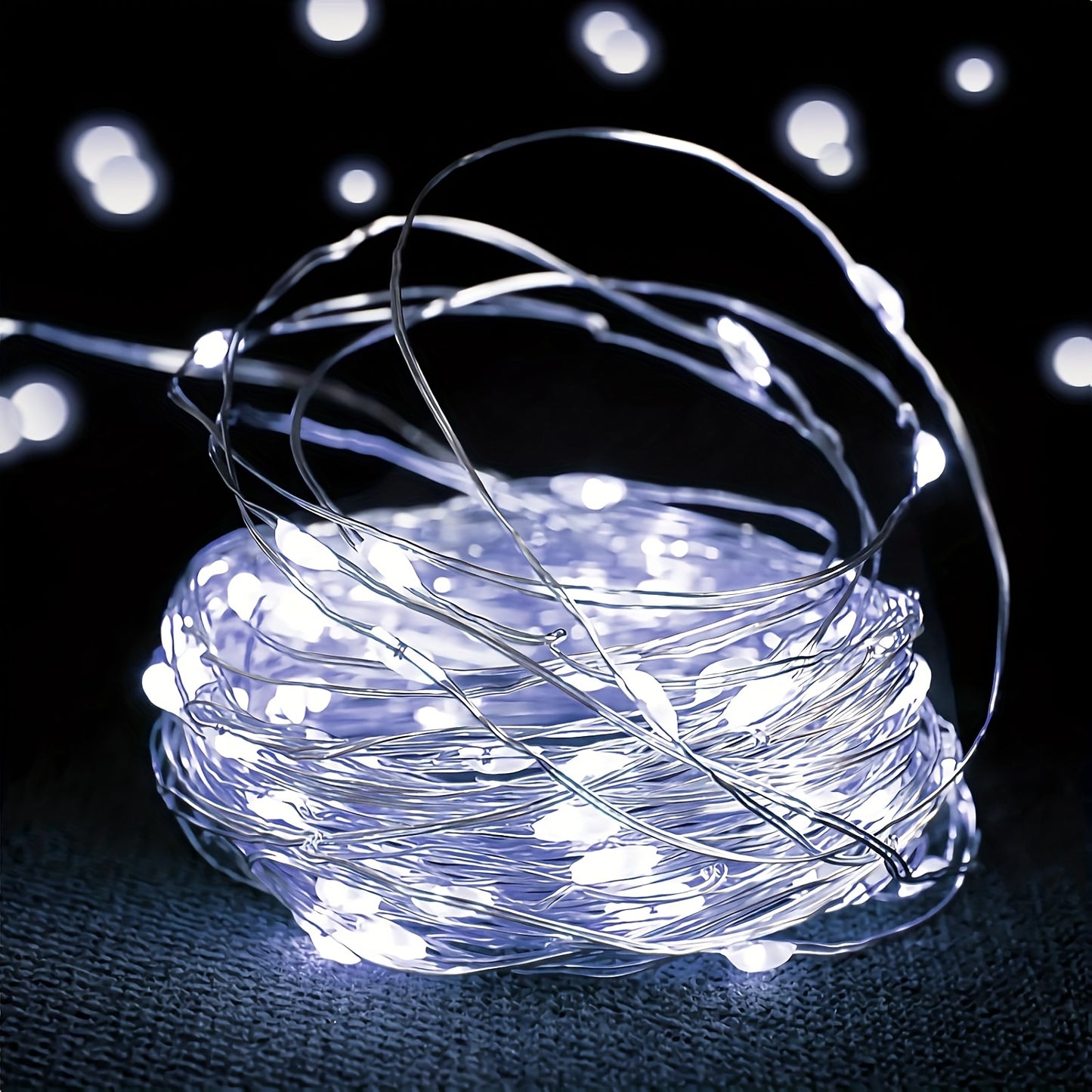 Fairy Lights Battery Operated 1 Pack 16FT 50 Led Mini Battery Powered String Lights Twinkle Lights Mason Jar Lights Firefly Lights DIY Party, Wedding, Christmas, Decoration